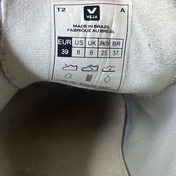 Veja Women’s Sneakers Size 8 Esplar Logo Leather White Low Top Lace Tan Suede - Picture 5 of 13
